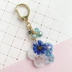 めんだこ/メンダコ お花たっぷり キーホルダー めじるしアクセサリー