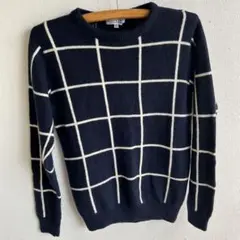 BEAUTY & YOUTH チェック柄ニット Mサイズ