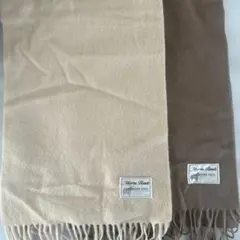 Maria Rouk カシミヤ100% マフラー ベージュ ブラウン 2点セット