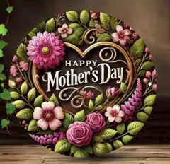 母の日 プレゼント ギフト リース ハート 花柄 おしゃれ インテリア 置物