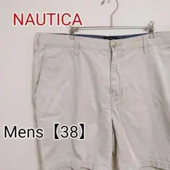 D151【US輸入】NAUTICA　ショートパンツ【38】グレー気味ホワイト色のサムネイル