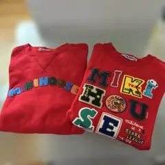 ミキハウス　トレーナー　レッド系 メンズMサイズ　2枚セットのサムネイル