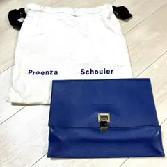 プロエンザスクーラー　クラッチバッグ　青 シルバー
