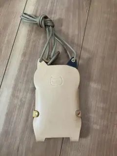✨ネコリパ✨SAVE THE CAT 猫型レザーショルダーストラップ　ねこ　猫