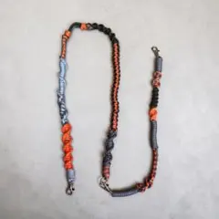 パラコードショルダーストラップ オレンジ グレー