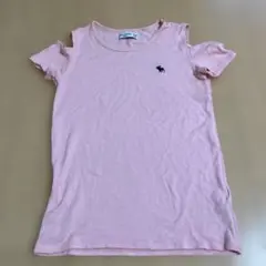 abercrombie kids ピンク Tシャツ 15/16 レディースＭ