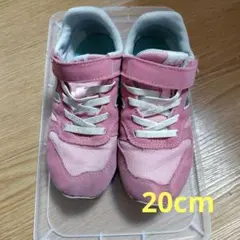 ピンク 20cm スニーカー マジックテープ付き