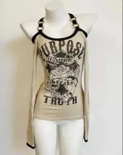 長袖トップスy2k 平成女児　グランジ　d.i.a系　ギャル00s グラフィック