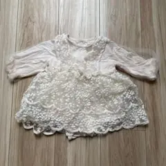 フラワーレースベビードレス 60〜70cm