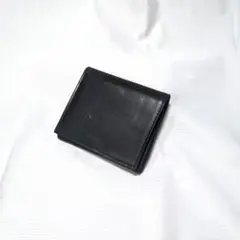 【COACH】00s~小銭入れ付きリアルレザー二つ折り財布　ブラック