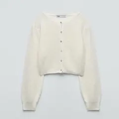 ザラ　xs　クロップド ニットカーディガン
