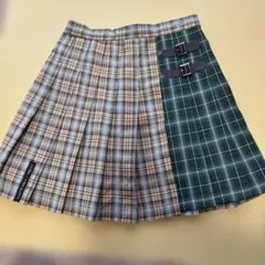 ピンクラテ　チェック柄プリーツスカート　165センチ　Mサイズ