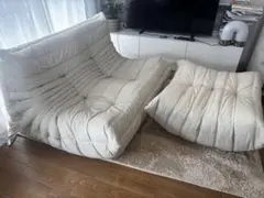 セット販売① 美品 ロゼトーゴ 2Pソファ パフ付 50周年限定 DENDEN