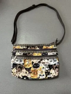 【希少品】LeSportsac レスポートサック　ショルダーバッグ　猫柄