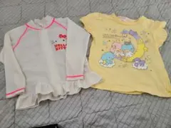 ハローキティ ラッシュガード90 おまけキキララTシャツつき