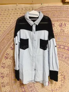 ムルーア　シースルーデニムシャツ