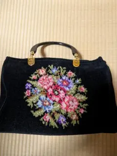 FEILER フェイラー ハンドバッグ 花柄 黒のサムネイル