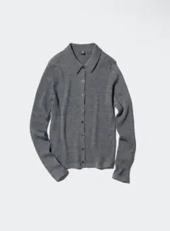 m*3様 UNIQLO／メリノリブポロカーディガン