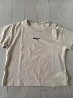 ALGY 半袖Tシャツ ベージュ ハートモチーフ