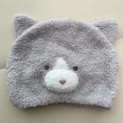 猫の顔デザイン耳付き帽子
