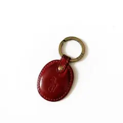 〈POLO by Ralph Lauren〉 ポニー刻印 レザーキーリング