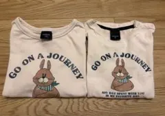 ウサギデザイン Tシャツ・ボディスーツセット