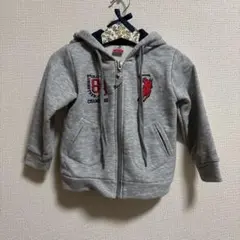 Baby POLO グレー フルジップ パーカー ベイビーポロ 1歳 2歳