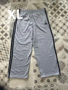 adidasアディダス★グレーサイドラインスエット　XL