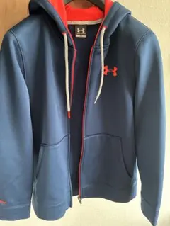 UNDER ARMOUR パーカー ネイビー レッド SM