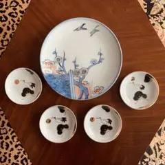 古伊万里　染錦　金彩　レトロ　ヴィンテージ アンティーク　プレート　皿