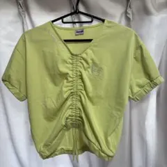 ANAP GIRL 蝶々刺繍 シャーリング Tシャツ Mサイズのサムネイル