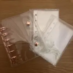 シール帳♡A7バインダー ファイル♡リフィル付き♡ローズゴールド/ピンクゴールド