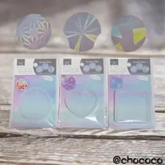 セリア オーロラシリコンモールド／サークル型・ハート型・スクエア型 3種セット