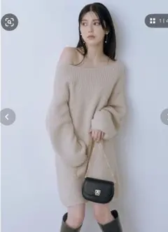 snidel ラクーンミニニットワンピース