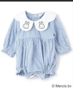 【Miffy】刺繍襟切替ロンパース　美品！