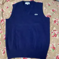 ラコステ　ニットベスト　サイズ3 濃紺　美品