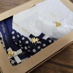 訳あり 新品 mignon bluu ハンカチ レース 水玉 オーガンジー 3枚のサムネイル