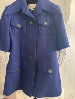 GUCCI グッチ ツイードジャケット ダークグレー 40 レディース 美品 
