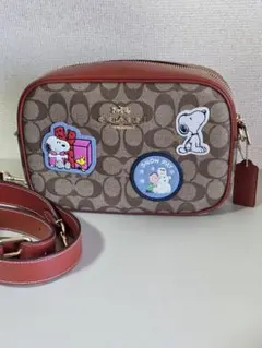 COACH スヌーピー パッチ ショルダーバッグ