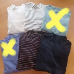 美品!!UNIQLO　キッズ　リブフリースハイネックTシャツ160