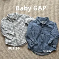 【美品】baby GAP コットンシャツ2点