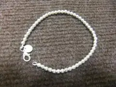 シルバーカラー ビーズブレスレット