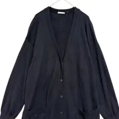 GU ジーユー　UVカットウォッシャブルロングカーディガン　黒　XL