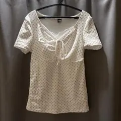 SHEIN ドット柄 Tシャツ sサイズのサムネイル