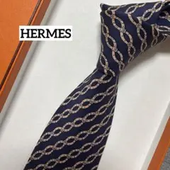 HERMES エルメス ネクタイ 幾何学模様 青 ブルー - メルカリ