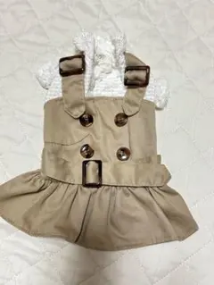 犬用フリルドレス トレンチコート　Sサイズ