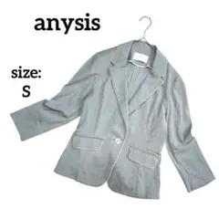 エニィシス オンワード樫山 テーラードジャケット ストライプ 綺麗め 春夏 S