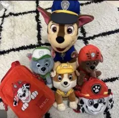 パウパトロールぬいぐるみセットチェイスマーシャル ラブル ロッキー ズーマポーチ