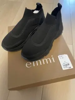 【emmi】ecoニットモードスニーカー ブラックのサムネイル
