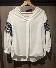 みえこ様　GU ジーユー レースコンビネーションシャツ L